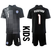 England Jordan Pickford #1 Målvakt Hemmadräkt Barn VM 2022 Kortärmad (+ Korta byxor)